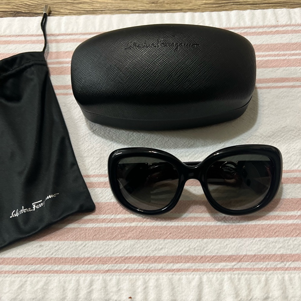 Salvatore Ferragamo Black Sunglasses